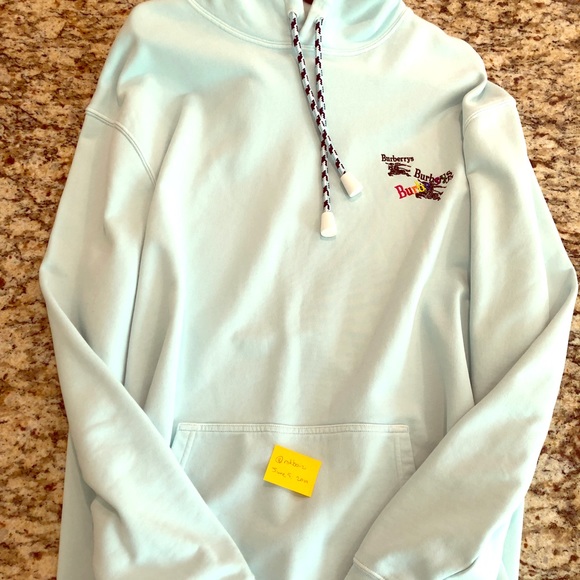 burberry light blue hoodie